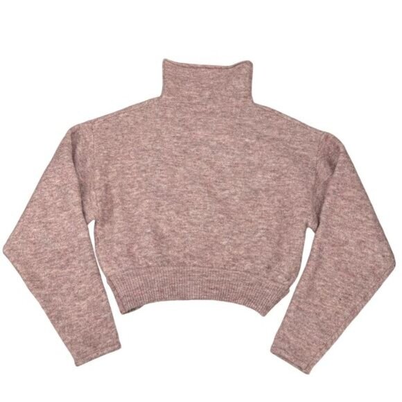 WILFRED Aritzia Lorin Alpaca Wool Tie Front Sweater Sz XS Petale Mix - Picture 8 of 8